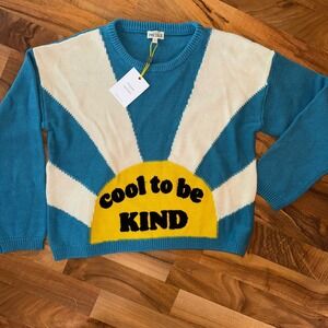 Finding Foxtale Kids Sweater Size 12 Cool To Be Kind Knit Graphic Top embroidery